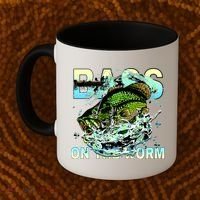Bass On The Worm Coffee Mug thumb 2