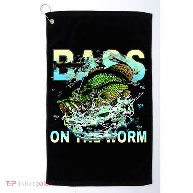Bass On The Worm Golf Towel