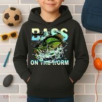 Bass On The Worm Kids Hoodie thumb 2