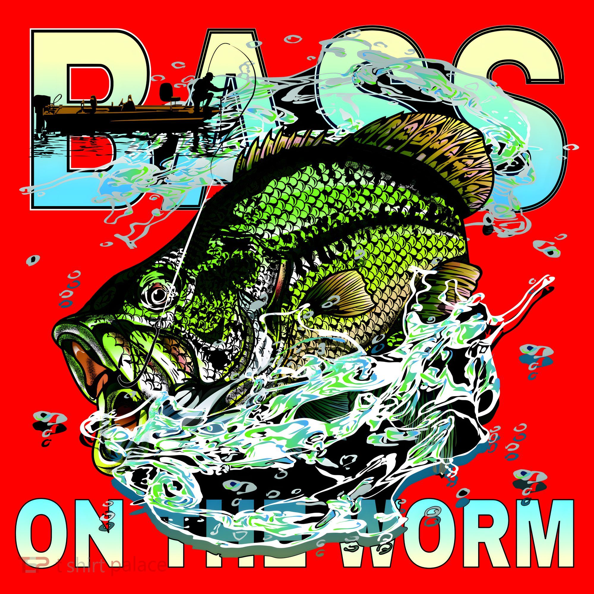 Bass On The Worm Santa Hat