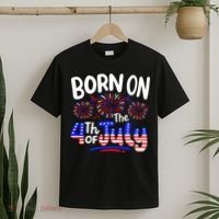 Born On The 4th Of July Birthday Party Usa T-Shirt thumb 2