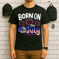 Born On The 4th Of July Birthday Party Usa T-Shirt thumb 6