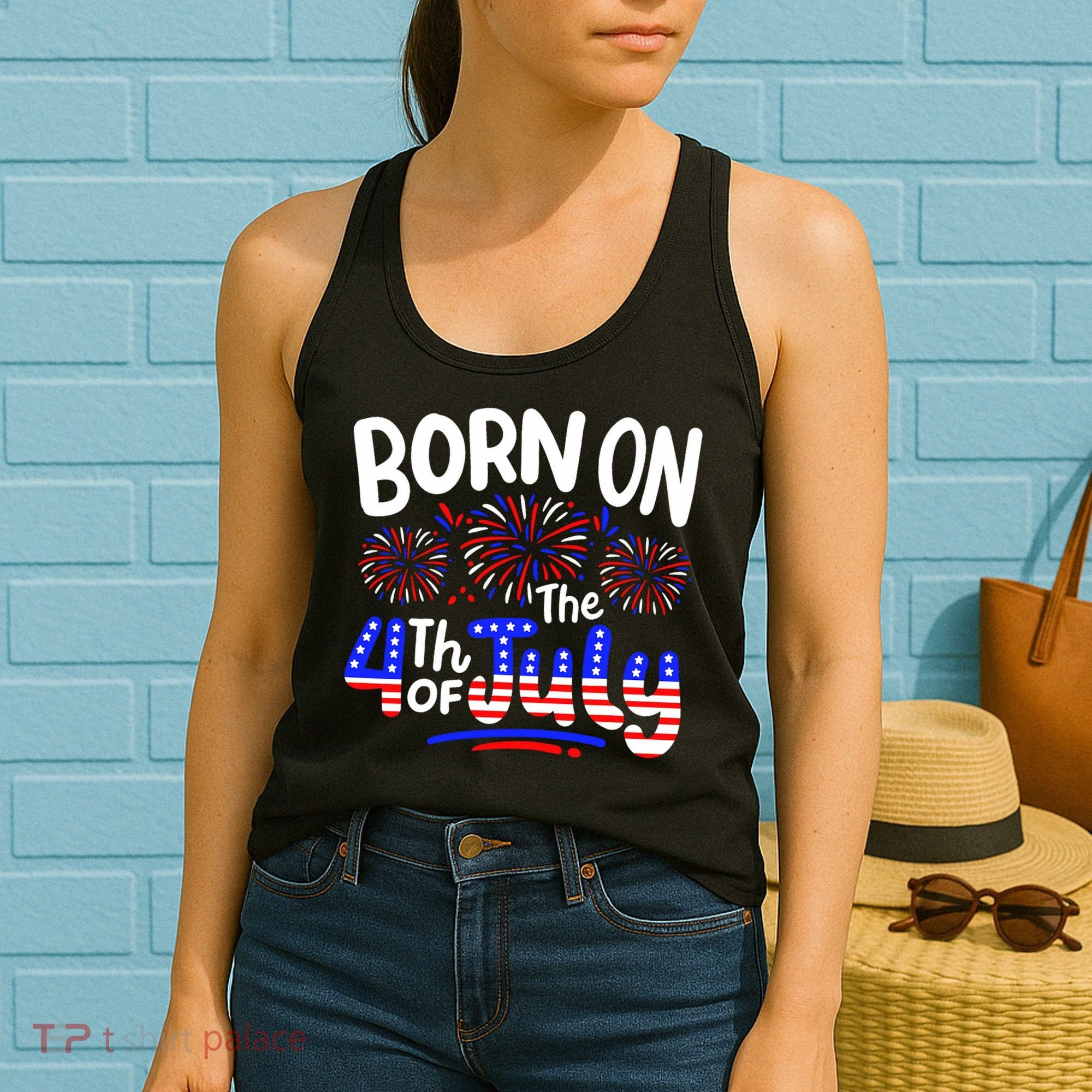 Born On The 4th Of July Birthday Party Usa Women's Tank Top