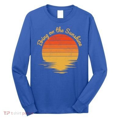 Bring On The Sunshine Retro Vintage Sunset Gift Long Sleeve Shirt