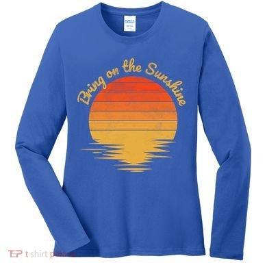 Bring On The Sunshine Retro Vintage Sunset Gift Women's Long Sleeve Shirt