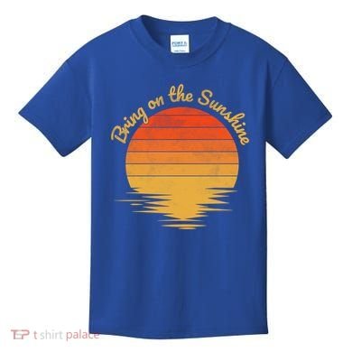 Bring On The Sunshine Retro Vintage Sunset Gift Kids T-Shirt