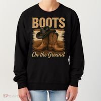 Boots On The Ground Cowgirl Line Dance Women's Sweatshirt thumb 0