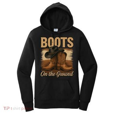 Boots On The Ground Cowgirl Line Dance Women's Hoodie