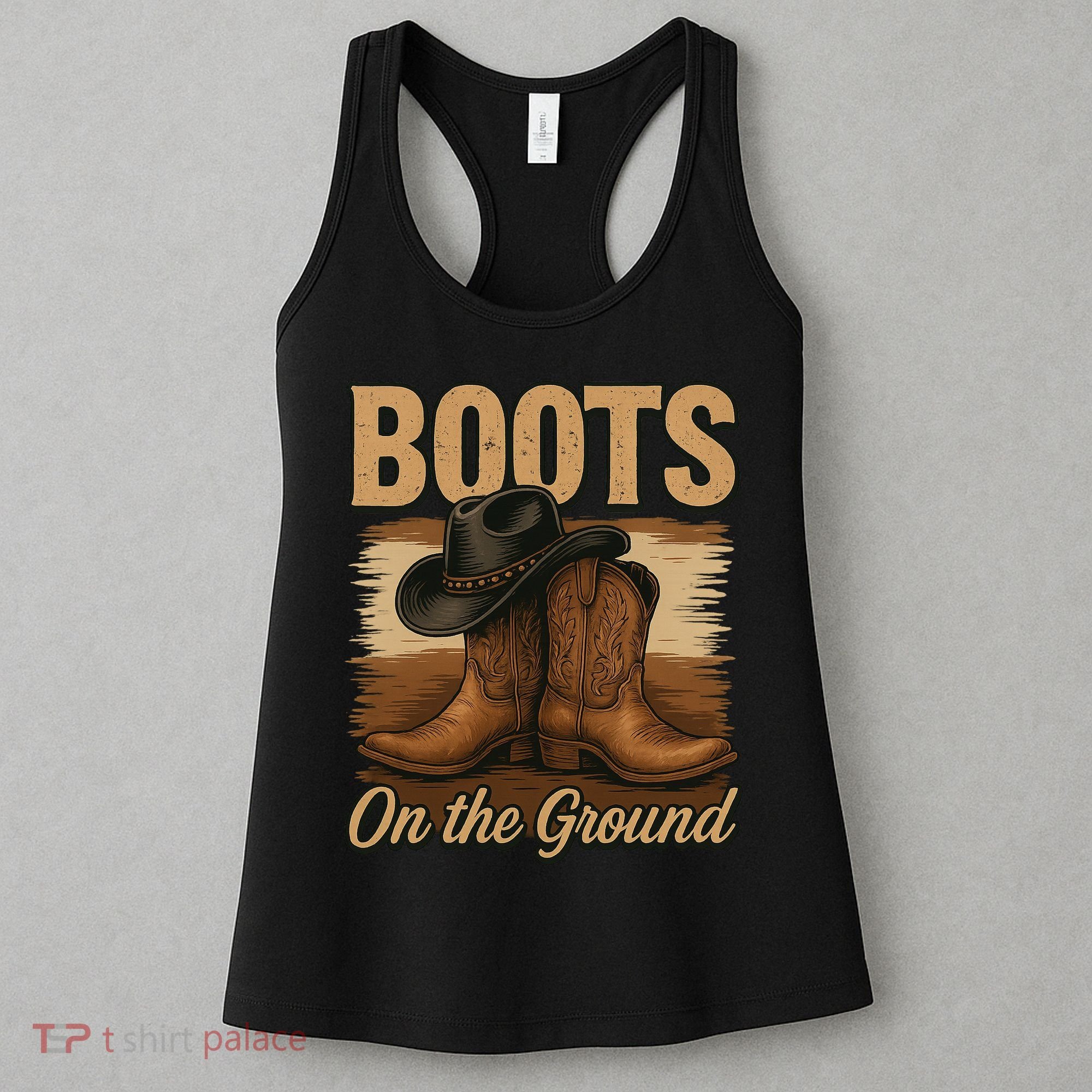 Boots On The Ground Cowgirl Line Dance Women's Tank Top