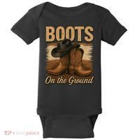 Boots On The Ground Cowgirl Line Dance Baby Bodysuit thumb 0