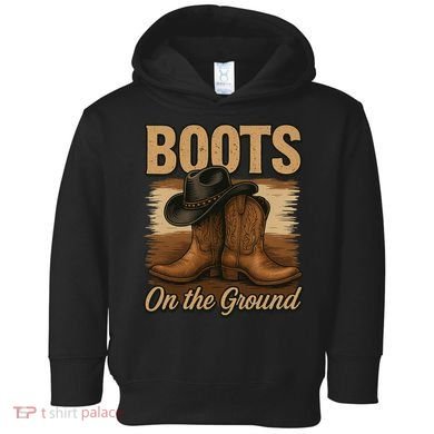 Boots On The Ground Cowgirl Line Dance Toddler Hoodie