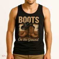 Boots On The Ground Cowgirl Line Dance Tank Top thumb 3