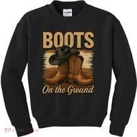 Boots On The Ground Cowgirl Line Dance Kids Sweatshirt thumb 0