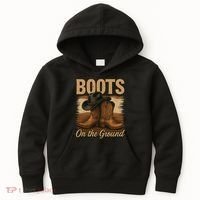 Boots On The Ground Cowgirl Line Dance Kids Hoodie thumb 0