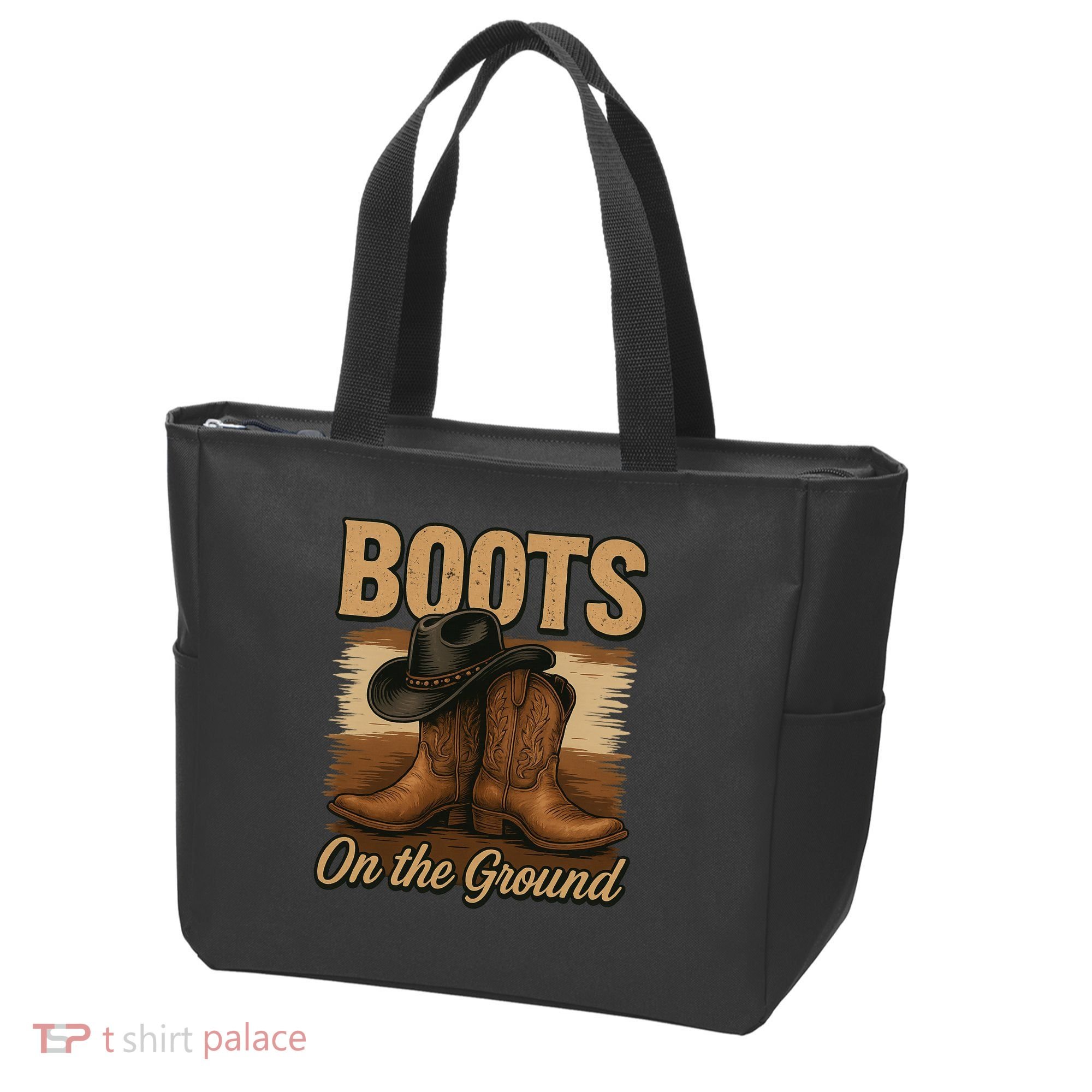 Boots On The Ground Cowgirl Line Dance Tote Bag