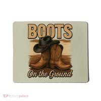 Boots On The Ground Cowgirl Line Dance Mousepad thumb 0