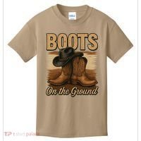 Boots On The Ground Cowgirl Line Dance Kids T-Shirt thumb 0