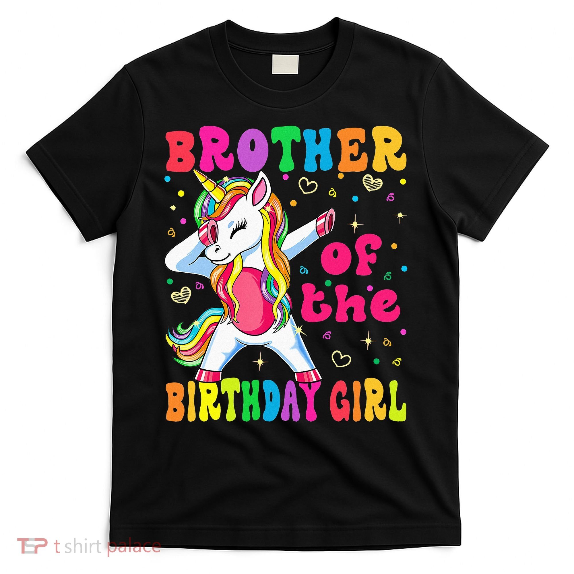 Brother of the Birthday Princess Dabbing Unicorn T-Shirt