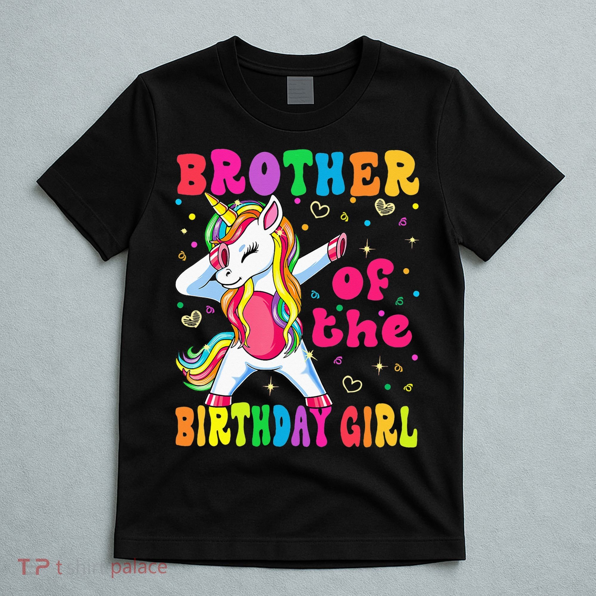 Brother of the Birthday Princess Dabbing Unicorn T-Shirt