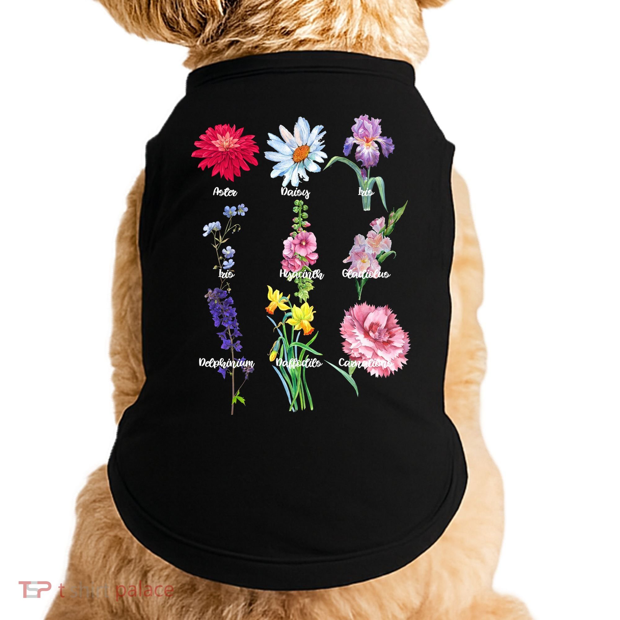 Botanical Floral Flowers Doggie Tank