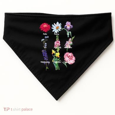 Botanical Floral Flowers USA-Made Doggie Bandana