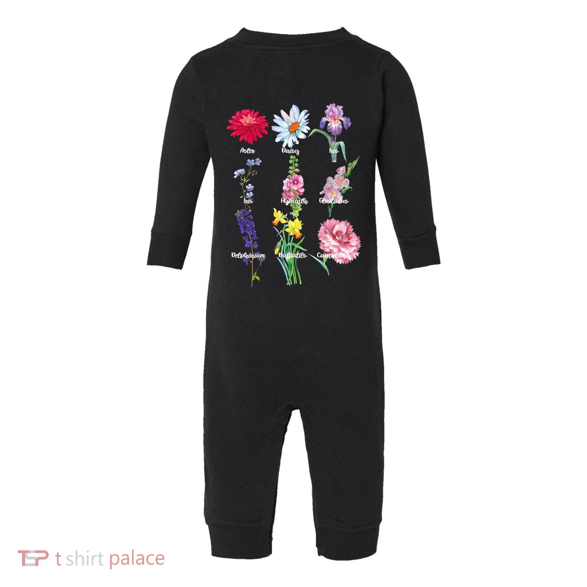 Botanical Floral Flowers Infant Fleece One Piece