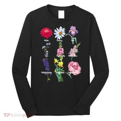 Botanical Floral Flowers Long Sleeve Shirt