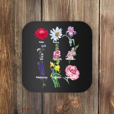 Botanical Floral Flowers Coaster