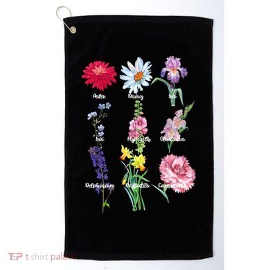 Botanical Floral Flowers Golf Towel