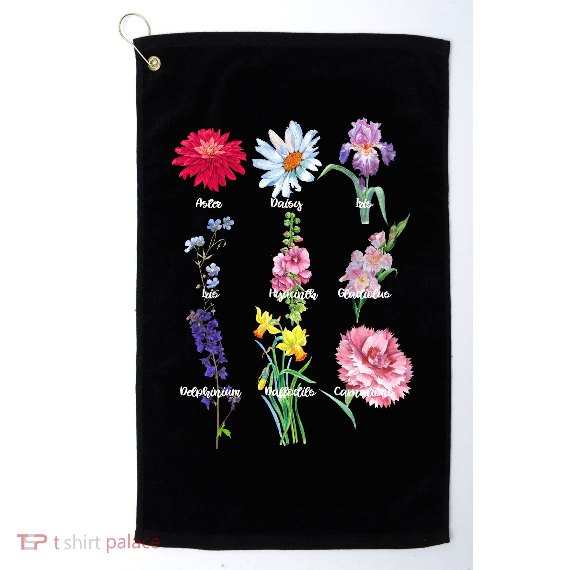 Botanical Floral Flowers Golf Towel