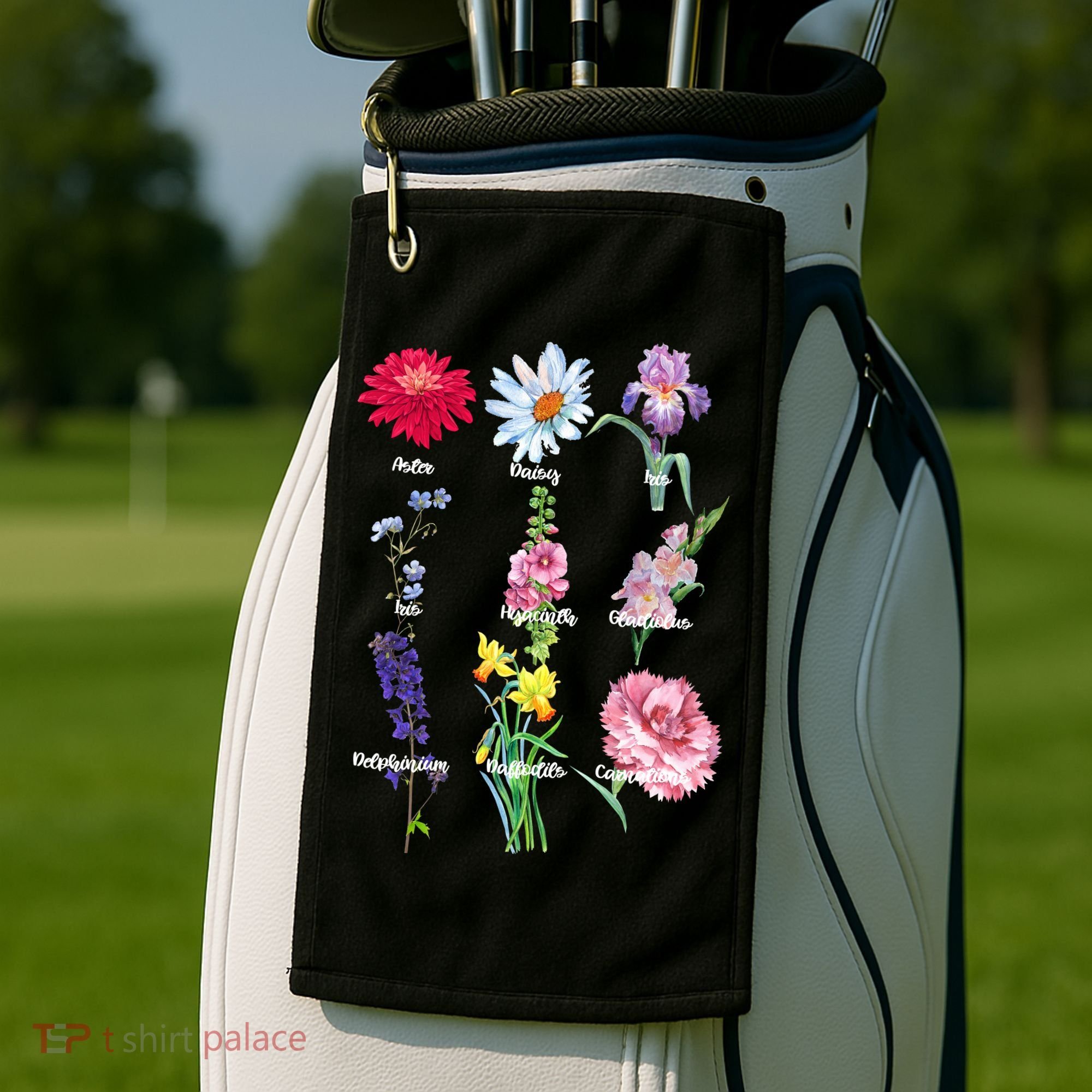 Botanical Floral Flowers Golf Towel