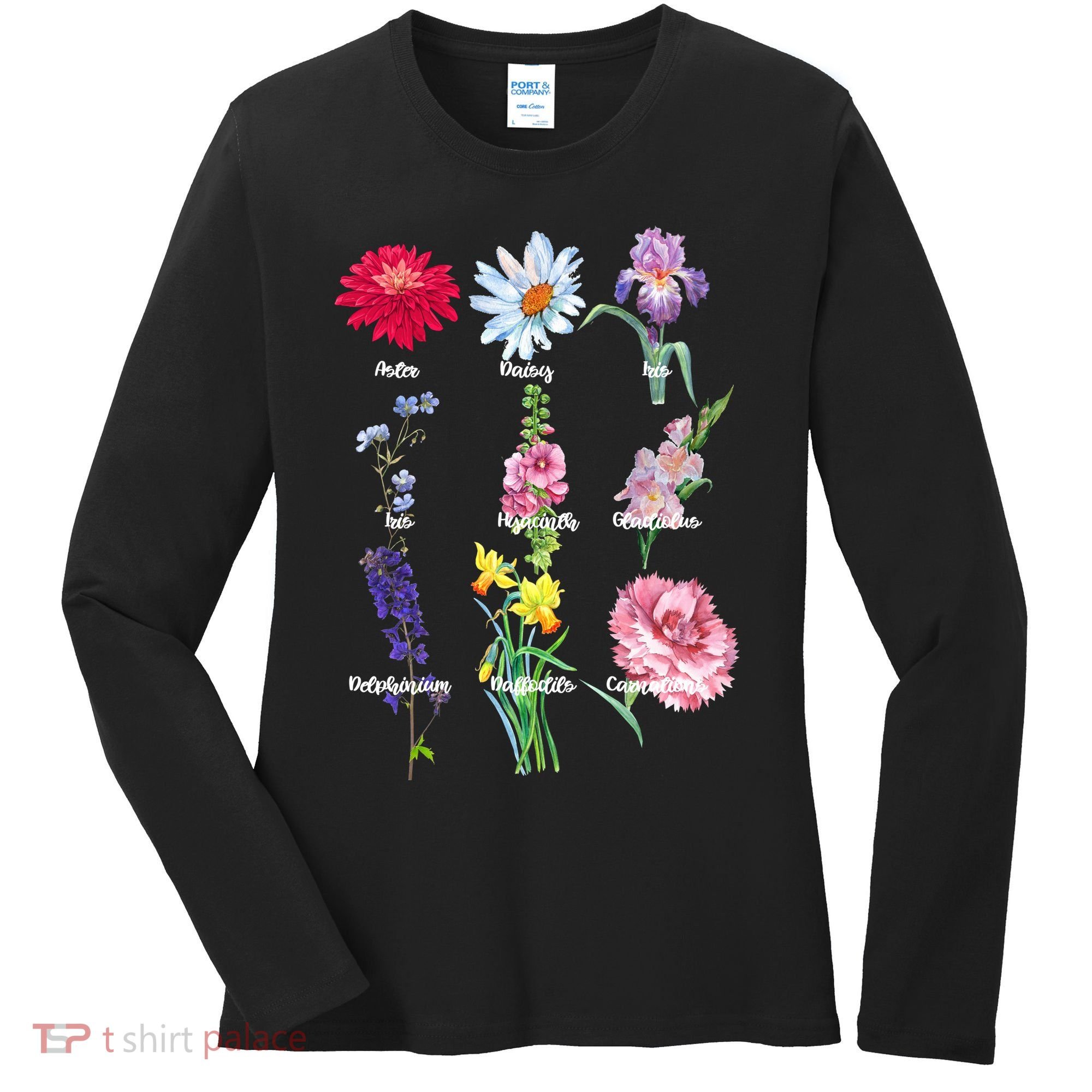 Botanical Floral Flowers Women's Long Sleeve Shirt