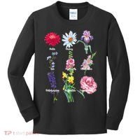 Botanical Floral Flowers Kids Long Sleeve Shirt thumb 0