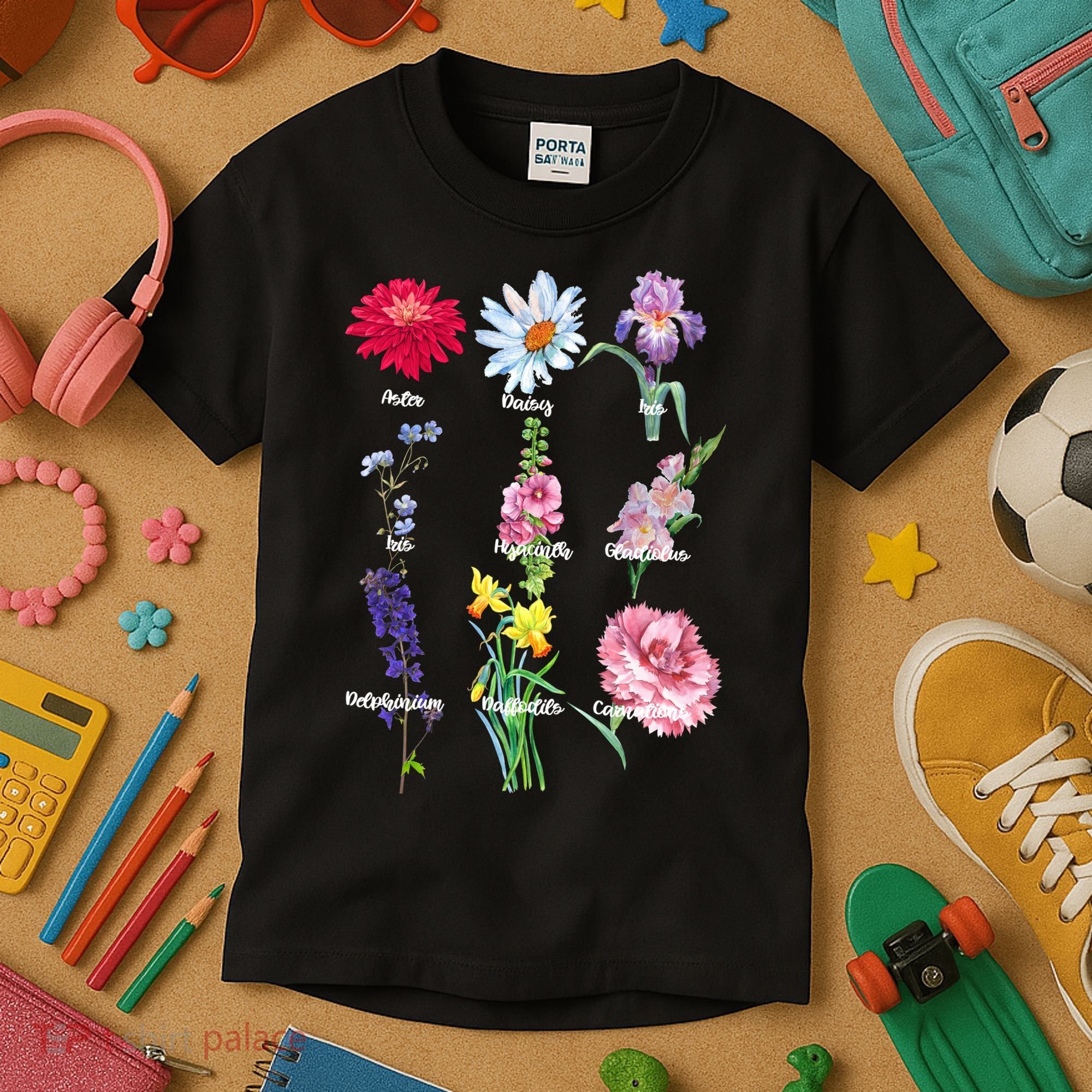 Botanical Floral Flowers Kids T-Shirt