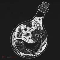 Bottled Whale Doggie Tank thumb 4