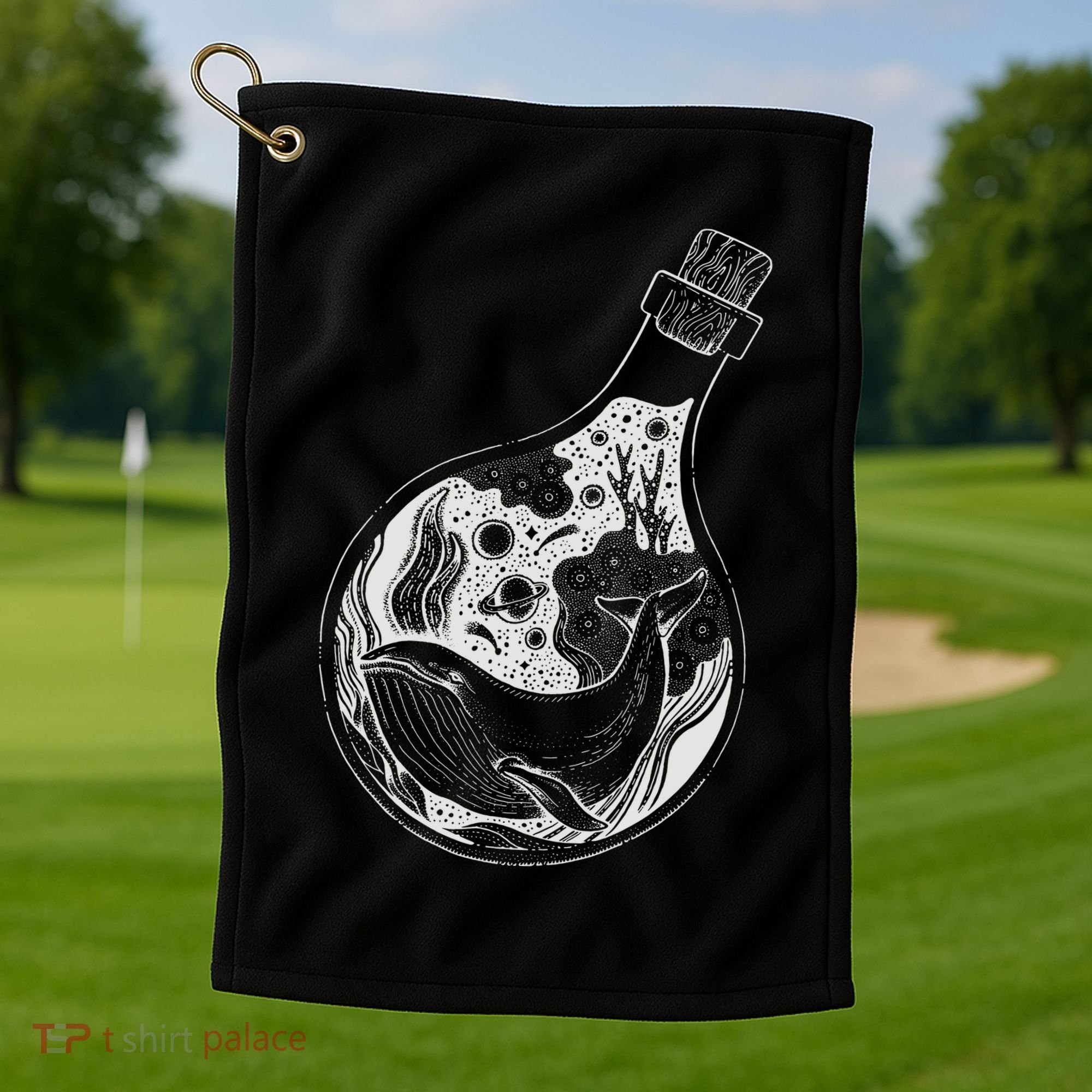 Bottled Whale Golf Towel