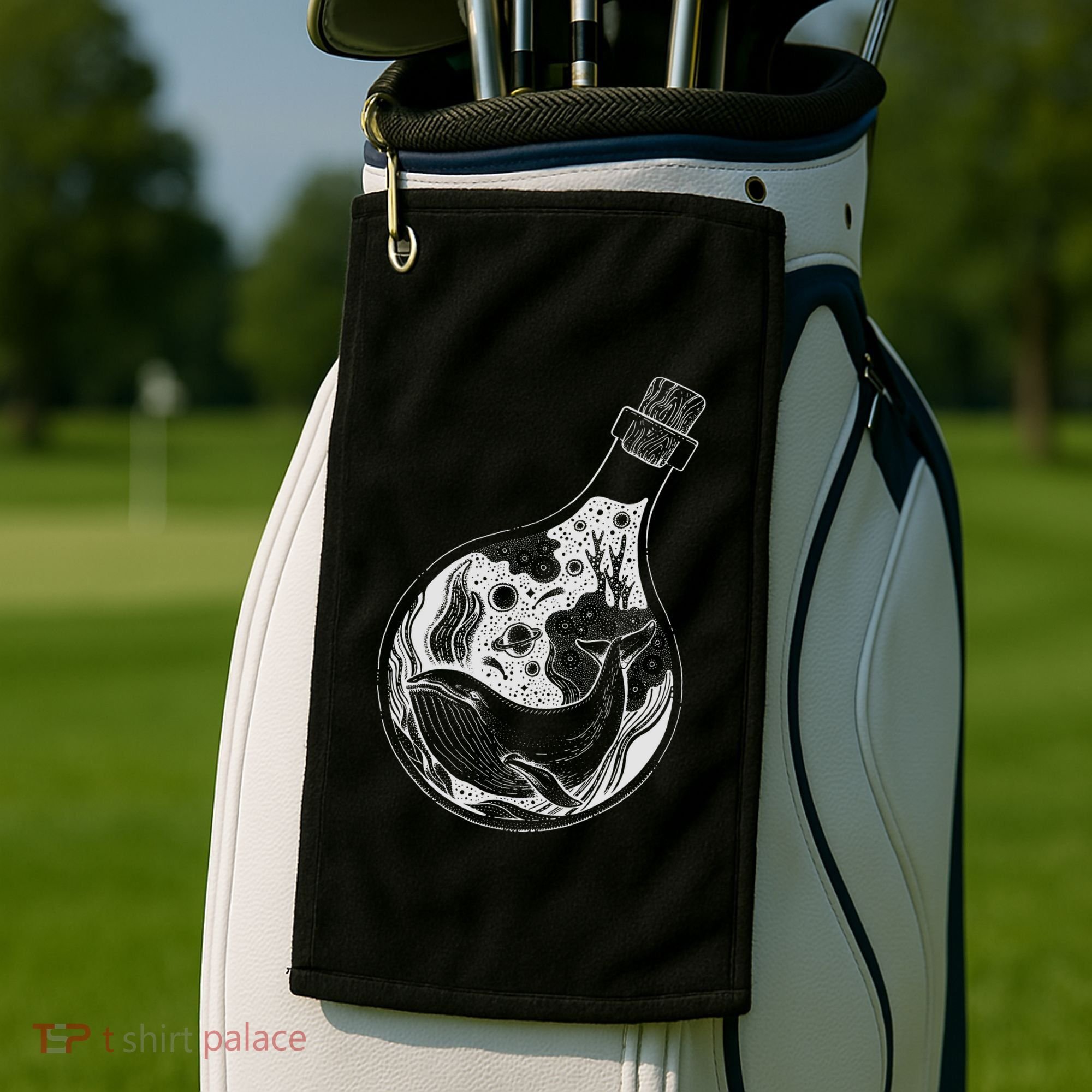Bottled Whale Golf Towel