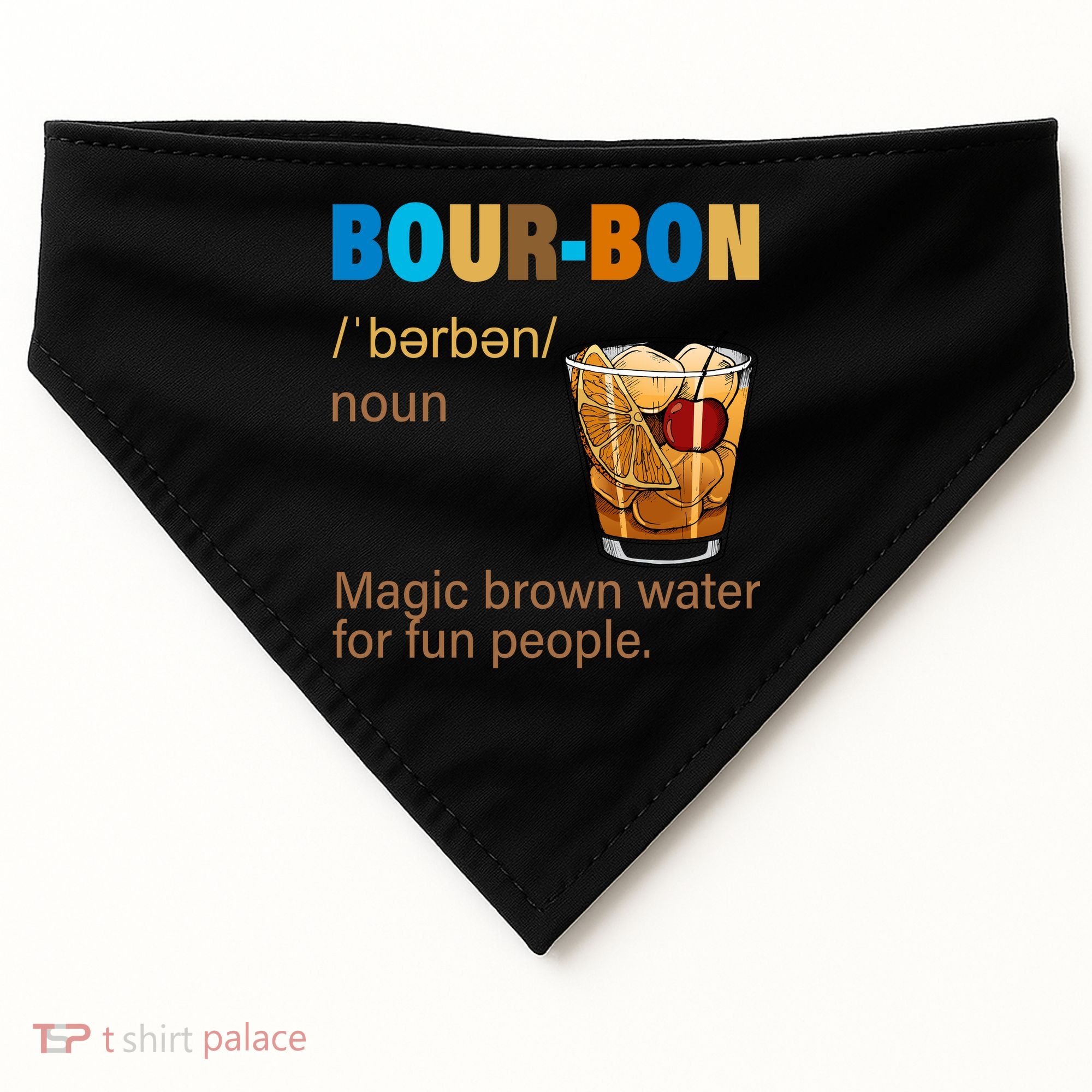 Bourbon Magic Brown Water For Fun People USA-Made Doggie Bandana