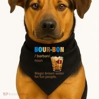 Bourbon Magic Brown Water For Fun People USA-Made Doggie Bandana thumb 1