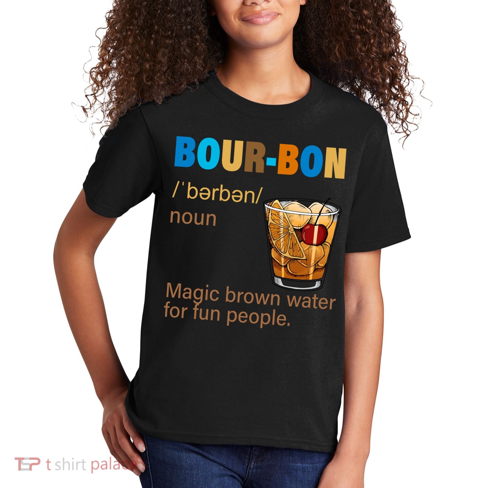 Bourbon Magic Brown Water For Fun People Kids T-Shirt