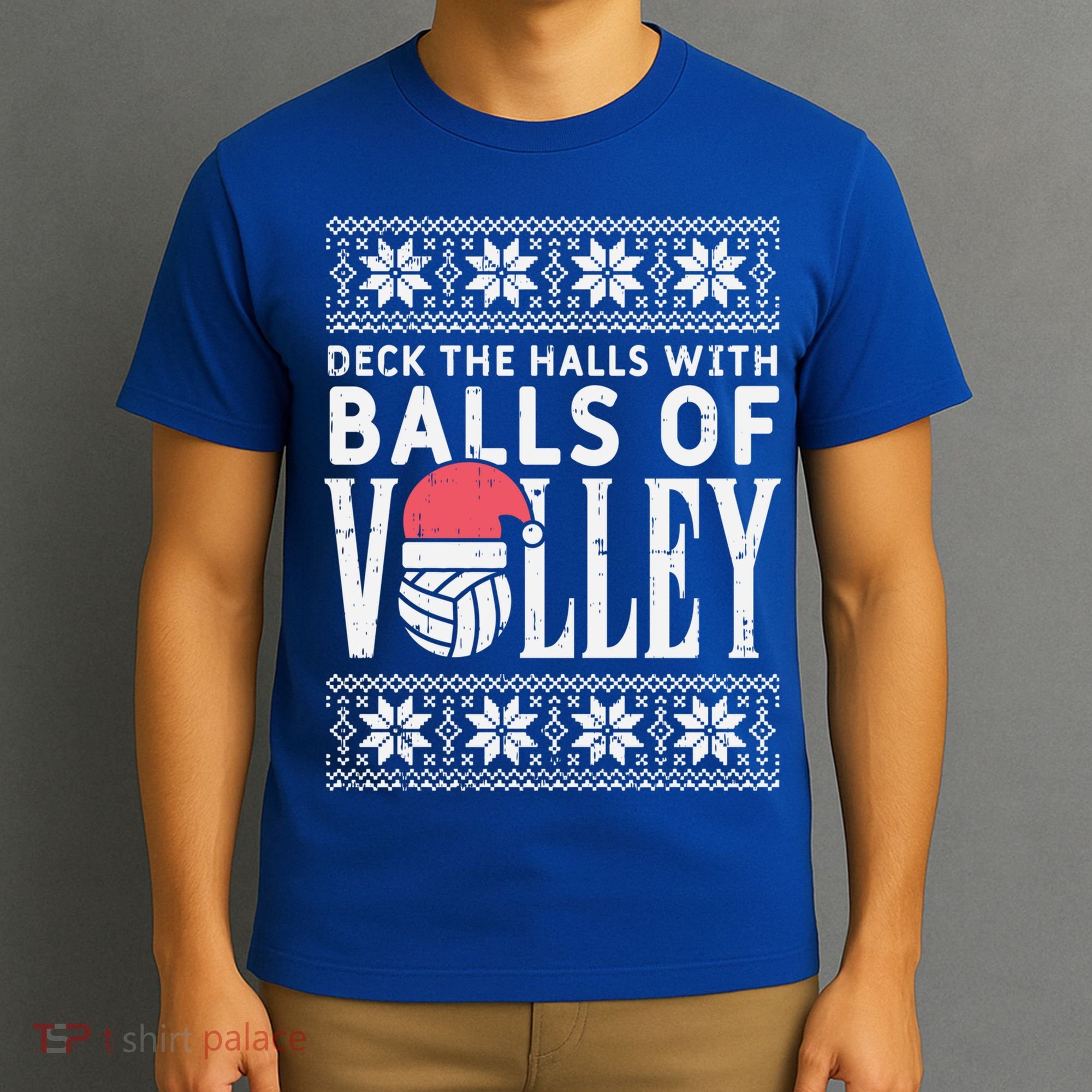 Balls Of Volley Xmas Volleyball Ugly Christmas Gift Funny Gift T-Shirt