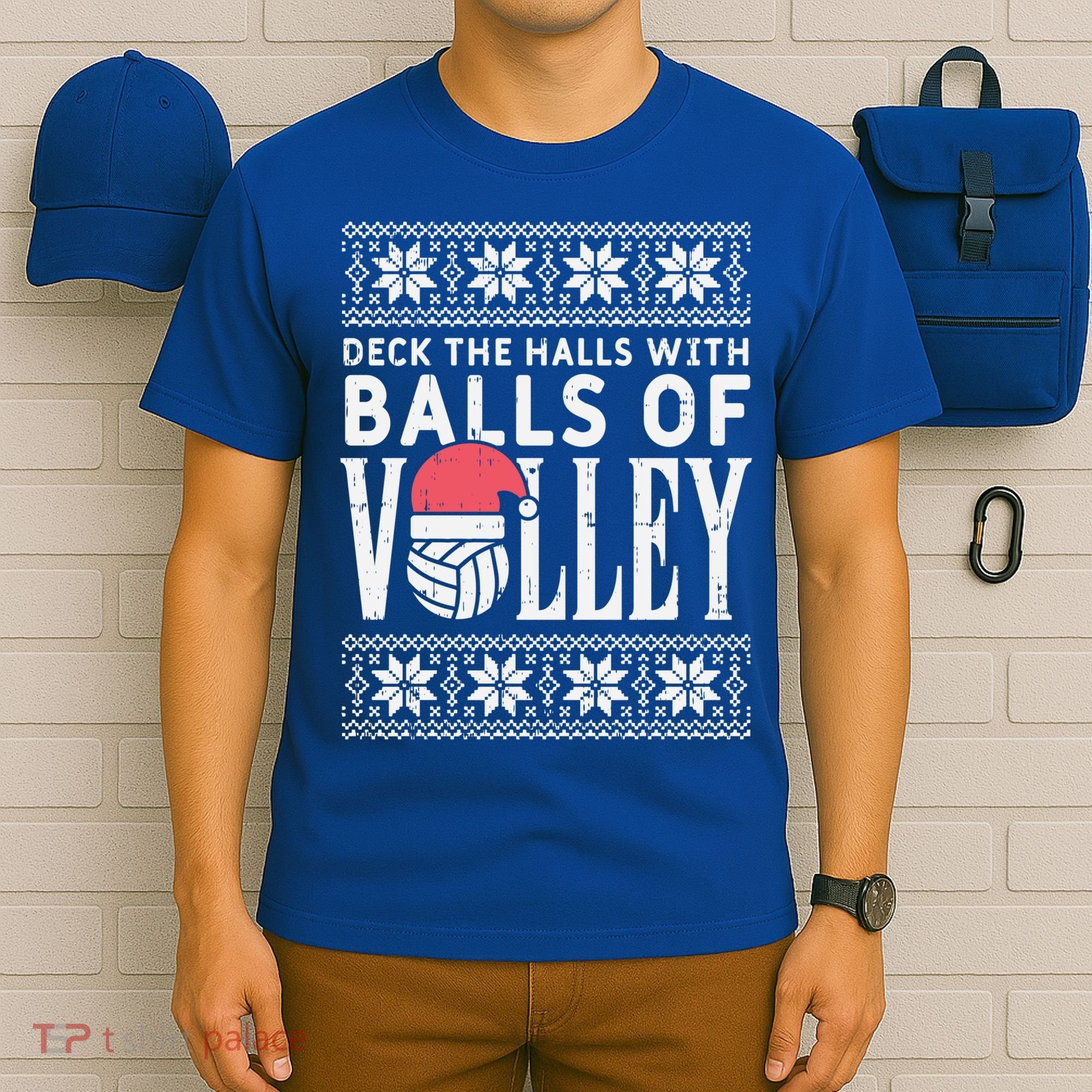 Balls Of Volley Xmas Volleyball Ugly Christmas Gift Funny Gift T-Shirt