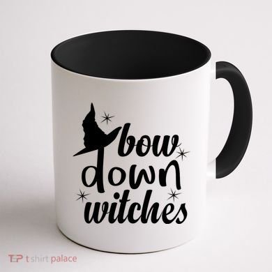 Bow Down Witches Coffee Mug back