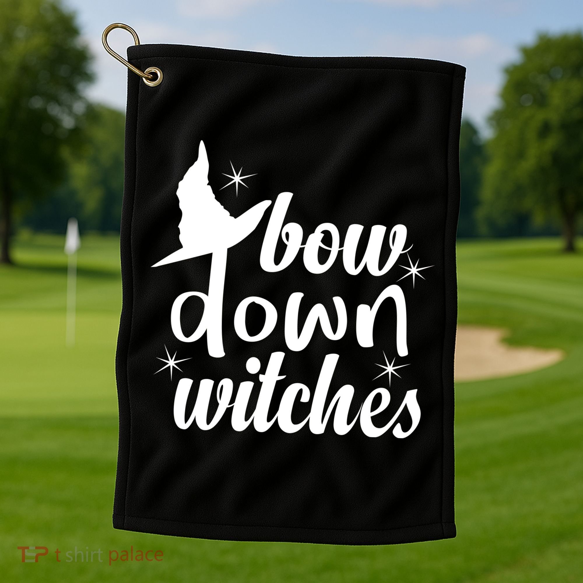 Bow Down Witches Golf Towel