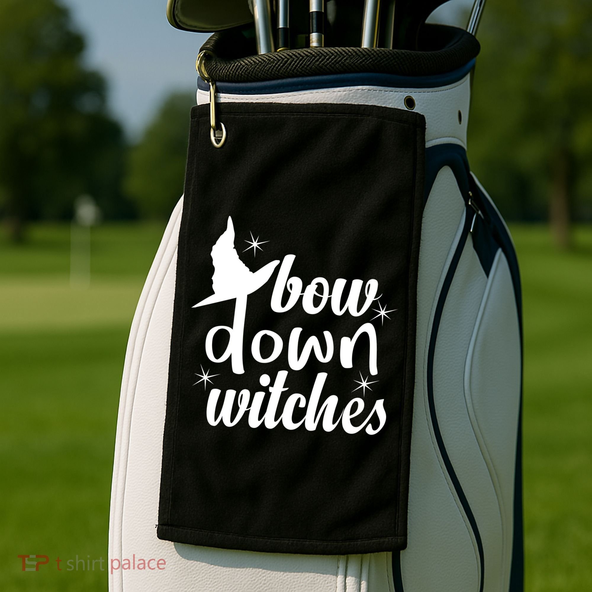 Bow Down Witches Golf Towel