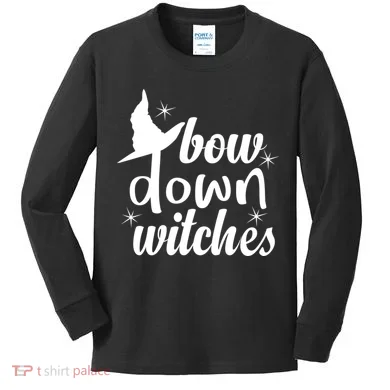 Bow Down Witches Kids Long Sleeve Shirt
