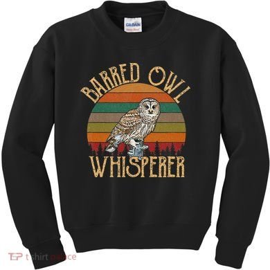 Barred Owl Whisperer, Barred Owl Kids Sweatshirt