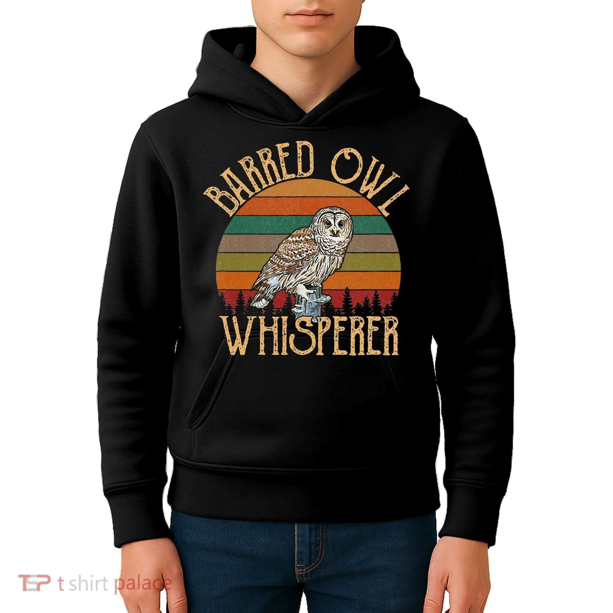 Barred Owl Whisperer, Barred Owl Kids Hoodie