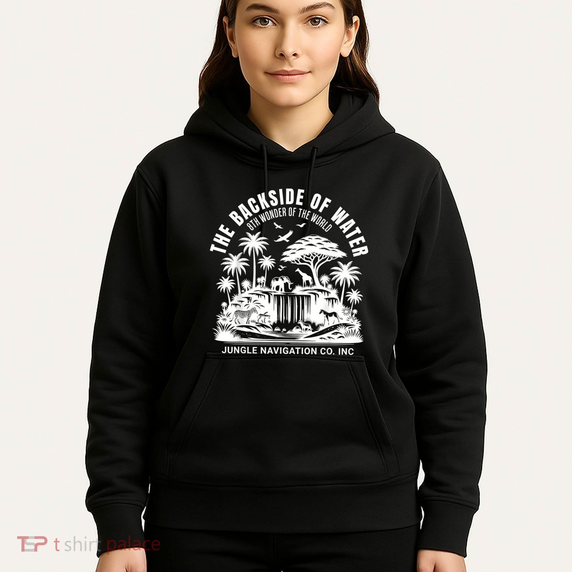 Backside Of Water Cruise Through The Jungle Theme Park Ride Hoodie