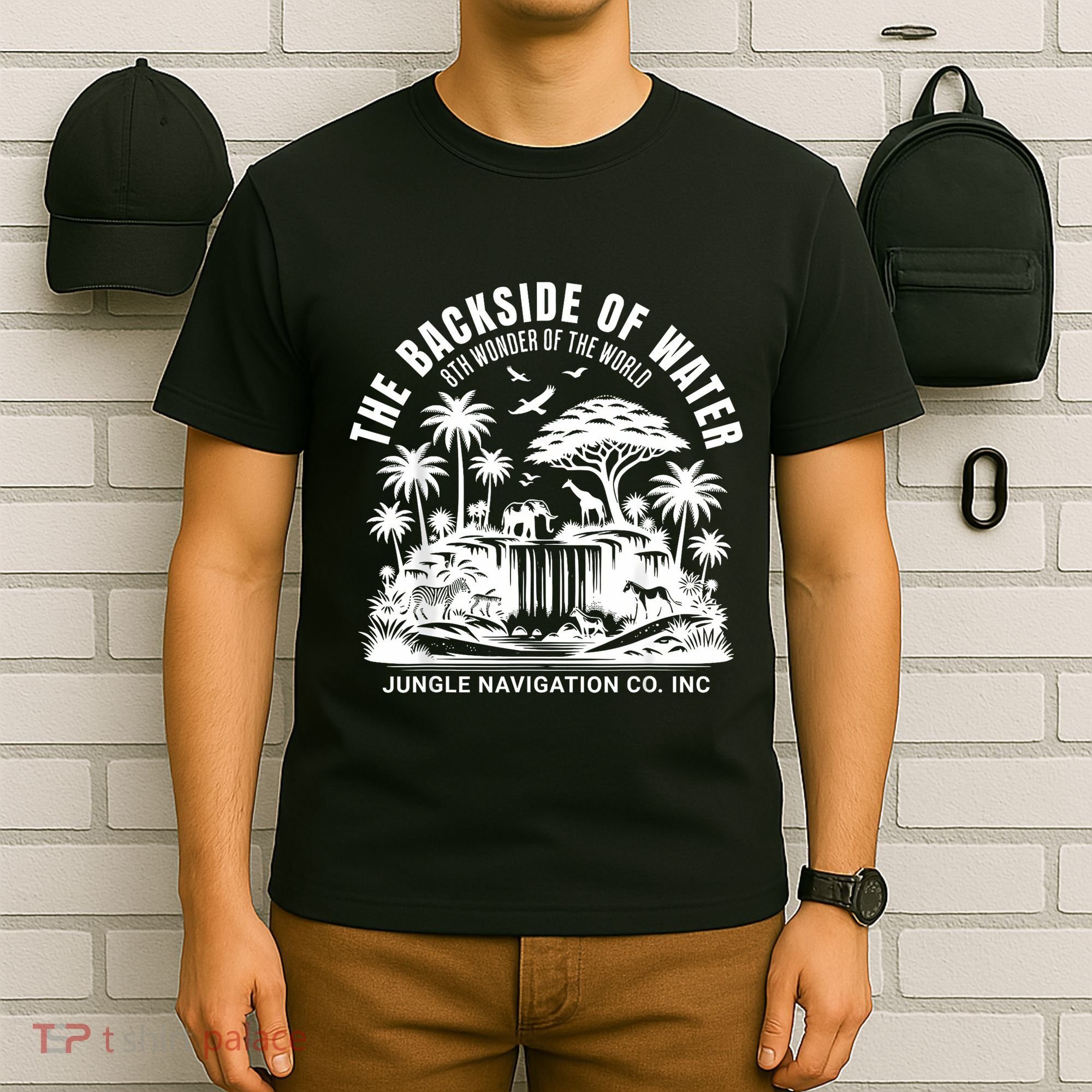 Backside Of Water Cruise Through The Jungle Theme Park Ride T-Shirt